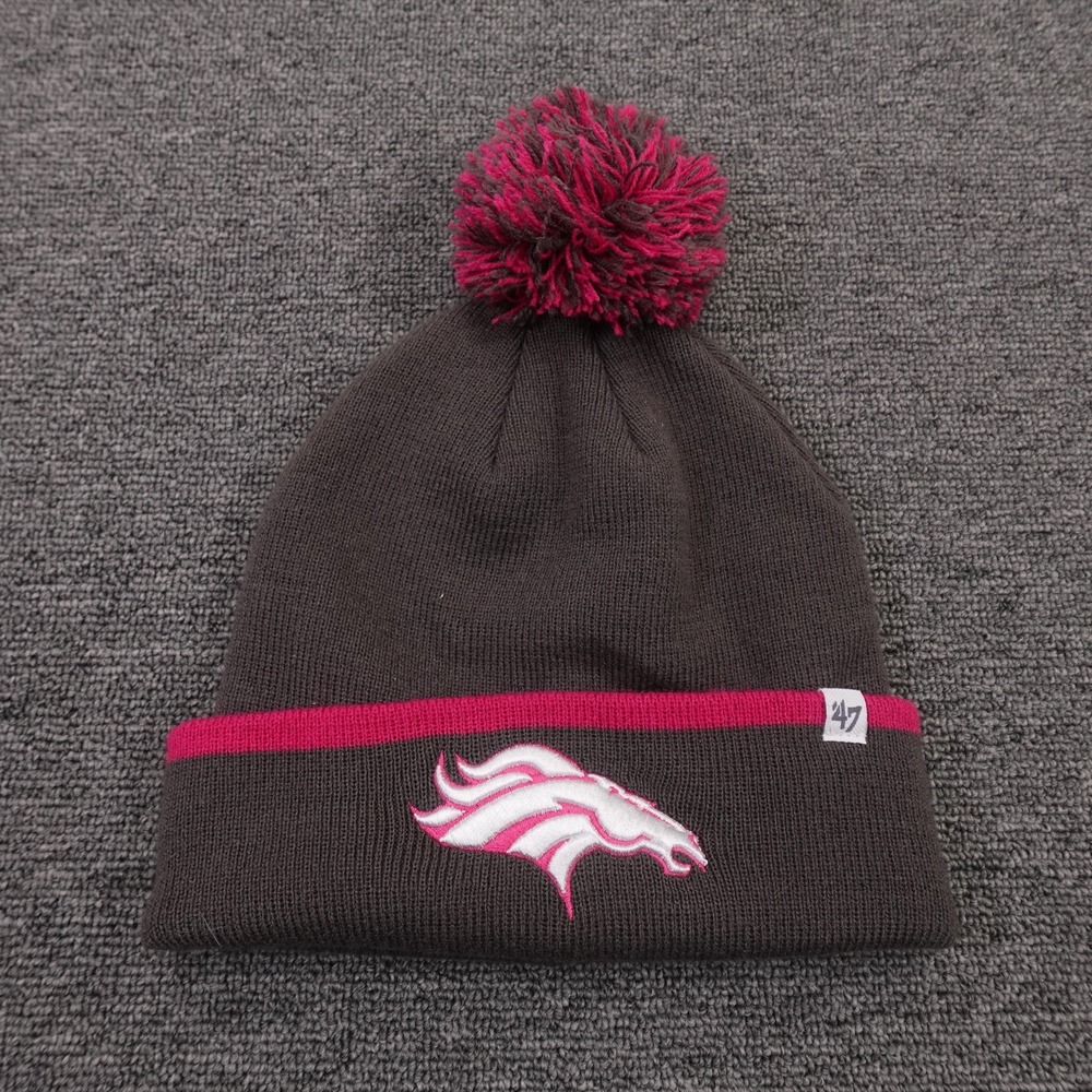 Denver Broncos Hat Beanie Womens‎ One Size Gray NFL Football Knit Team Apparel